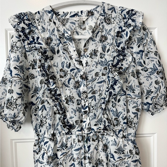 Lucky Brand Victoria Ruffle Mini Dress Size Small - Picture 4 of 8